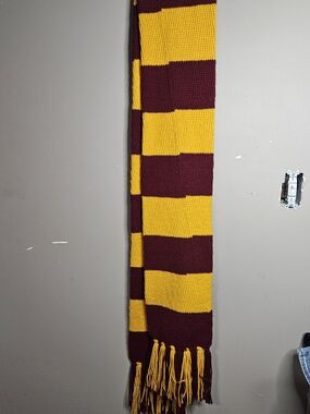 Harry PotterStriped Maroon and Yellow Knit Scarf - Home Accents